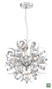 Patriot Lighting Ribbons 5 Light Pendant With Brushed Nickel Metal Ribbons And A Polished Chrome Base Chandler Lights Pendant Lighting Polished Chrome