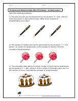 Business and economics applications most of the word problems you do in math classes are not actually related to real life. What Is A Proportional Relationship Word Problems