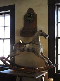 Horse sculpture paperclay equine art. C 1890 Rocking Horse Antique Rocking Horse Primitive Antiques Antique Horse