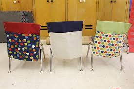 I Decided To Make Chair Pockets For My Classroom This Year And After Some Trial And Error We Fig Classroom Chair Covers Classroom Chairs Student Chair Pockets