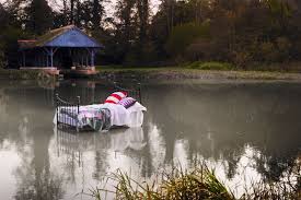 Jack Wills Eleanor Hardwick Water Bed Cabin Camping Photo