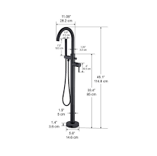 Tf0042 freestanding bathtub this akdy 45.5 in. Nero Freestanding Bathtub Faucet In Black Matte Ancona Home