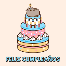 This animated spanish birthday gif contains animated birthday wishes with cake, candles, and confetti. Feliz Cumpleanos Del Gato Gifs 40 Tarjetas De Felicitacion Animadas
