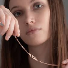 Personalized Name Bracelet With Curb Chain