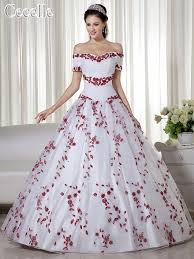 30 Beautiful Red And White Ball Gown Wedding Dress Best Inspiration Ball Gown Wedding Dress White Bridal Gown Red Wedding Dresses