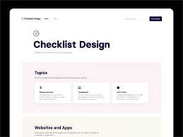 checklist design 2 0 homepage design web design inspiration portfolio checklist
