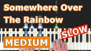It's wonderful to play that one on piano and therefore i decided this time it's best to play the melody with the right hand while keeping a simple accompaniment with the left hand. Somewhere Over The Rainbow Slow Easy Piano Tutorial Israel Sheet Music Youtube