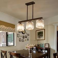 Cylinder Hanging Lamps Modern Iron And Crystal 3 Light Island Pendant Over Kitchen Island Beautifulhalo Com