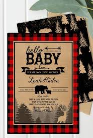 Bundle Buffalo Plaid Baby Shower Invitation Rustic Boy Baby Etsy In 2021 Lumberjack Baby Shower Invitations Plaid Baby Shower Invitations Plaid Baby Shower