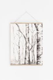 Diy this easy birch tree painting to add to your home decor. Black And White Art Birch Tree Print Watercolor Print Etsy Monochrome Painting White Art Watercolor Paintings Easy