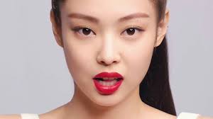 Jennie X Hera Cosmetics Aqua Red Lipstick Photoshoot Jennie Hera Cosmeticsphotoshoot Black Pink Kpop Kim Jennie Jennie Kim Blackpink