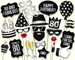 Diy Birthday Decoration Ideas For Grandma 80th Birthday Photo Booth Props Printable Pdf Eightieth Etsy Birthday Props Birthday Photos Birthday Photo Booths