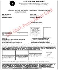 Candidates can download sbi admit card from the sbi official website www.sbi.co.in. Sbi Clerk Preliminary Exam Admit Card 2021 Demo