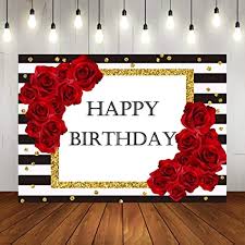 Maybe you would like to learn more about one of these? Red Rose Birthday Photo Booth Backdrop Black And White Stripes Background For Photo Happy Birthday Party Decorations Red Birthday Party Black Party Decorations