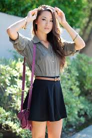 Black Skater Skirt Outfits Skater Skirt Outfit Trending Outfits Outfits For Teens