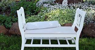 Diy Delight Four Benches Upcycled From Old Dining Chairs Old Chairs French Style Bench Diy Furniture