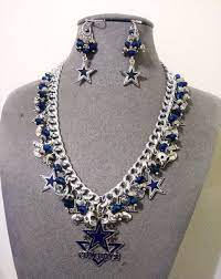 Dallas Cowboys Chunky Charm Necklace Bracelet And Chandelier Etsy Dallas Cowboys Necklace Dallas Cowboys Jewelry Cowboy Jewelry