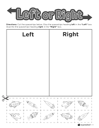 Left And Right Printable Pack My Preschool Plan Preschool Planning Positional Words Kindergarten Kindergarten Worksheets Printable