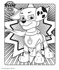 Paw patrol on the farm coloring pages. Paw Patrol Marshall Coloring Sheet