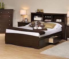 Home > wood bed frames > mates platform storage bed with bookcase headboard. Platform Storage Bed W Bookcase Headboard Bed Size King Color Espresso Walmart Com Walmart Com