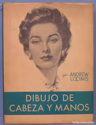 1956.- dibujo de cabeza y manos. loomis