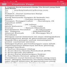 Contoh surat lamaran kerja via email adalah contoh lamaran kerja yang akan saya bagikan kali ini, khususnya bagi anda yang saat ini sedang mencari rujukan dalam membuat surat lamaran kerja via email. Surat Lamaran Kerja Via Email Fur Android Apk Herunterladen