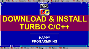 How To Download And Install Turbo C C Turbo C For Windows 7 8 8 1 10 Install C Program Youtube
