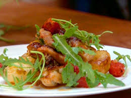 Crispy And Sticky Chicken Thighs With Squashed New Potatoes And Tomatoes Recipe Sticky Chicken Thighs Sticky Chicken Potato Tomato Recipe