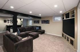 Media Room Drop Ceiling Design Pictures Remodel Decor And Ideas I Like This Ceiling Just Plain White Drop Ceiling Basement Basement Design Home