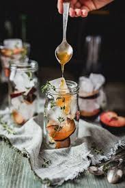 Making Plum Cocktail With Apricot Syrup And Prosecco Cocktail Photography Food Photography Prosecco