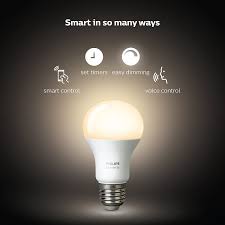 Philips Hue White A19 Dimmable Led Smart Light Bulb Starter Kit