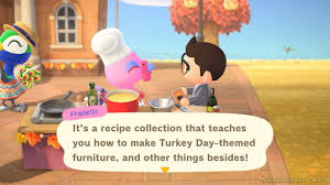 I delete so you get what i had left in the file that i wanted to upload here for now in . Thanksgiving Turkey Day Set Furniture Diy Crafting Recipes In Animal Crossing New Horizons Acnh Guides Animal Crossing World