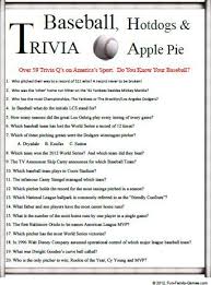 Baseball Trivia Trivia Questions And Answers Sports Trivia Games Family Fun Games