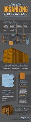 Tips For Organizing Your Garage Infographic Garage Storage Garage Workshop Organization