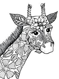 Cute animal coloring pages for adults