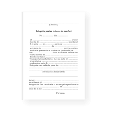Director contabil sef numar comanda …. Delegatie Pentru Ridicare De Marfa A6 Ai Formulare