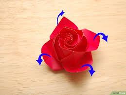 Gambar Origami Bunga Mawar 3d Cara Melipat Mawar Kertas Wikihow Cara Membuat Origami Bunga Mawar Mudah Dan Mirip Dengan Asli Ma Mawar Origami Origami Bunga