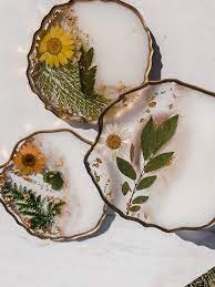 Floral Coaster Coasters Drink Coaster Pressed Flower Etsy Diy Resin Art Resin Crafts Diy Resin Crafts