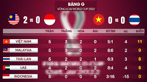 2022 fifa world cup) sẽ là giải vô địch bóng đá thế giới lần thứ 22, sẽ được tổ chức ở qatar. Báº£ng Xáº¿p Háº¡ng Báº£ng G Vong Loáº¡i World Cup 2022 Bxh Bong Da Wc 2022 Viá»‡t Nam Ttvh Online