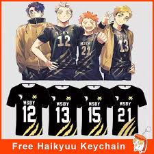 Team msby black jackals active wear set. Anime Haikyuu Msby Black Jackals Hinata Jersey T Shirt Lazada