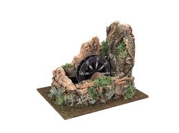 Mulino per presepe con motorino a 220 per ricircolo acqua completo di cavo e spina 10 a. Mulino Ad Acqua Nella Roccia Bertoni Presepe Linea Natale Accessori Per Presepe