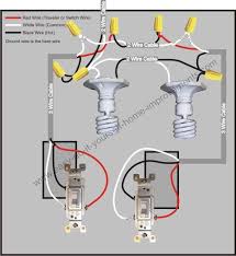 Power comes into the hot leg switch with two wire cable, a standard romex 2 wire cable goes to the next switch. 3 Way Switch Wiring Diagram