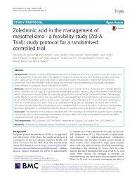 Diagnosis and treatment of malignant pleural mesothelioma. Pdf Zoledronic Acid In The Management Of Mesothelioma A Feasibility Study Zol A Trial Study Protocol For A Randomised Controlled Trial