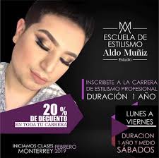 GRAN APERTURA DE NUESTRA ACADEMIA DE BELLEZA ALDO MUÑIZ EN MONTERREY!  **INSCRIPCION GRATIS Y BECA DEL 20% SEPARANDO ESTA SEMANA*** Hermosas esta  promoción termina el Domingo 2 de Febrero, comunícate con nosotros
