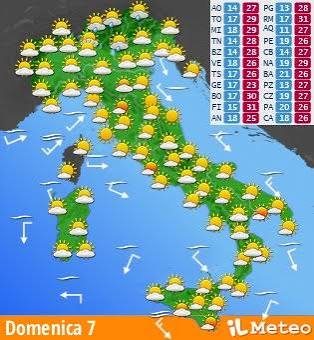 Meteo oggi Martedì 11 Agosto » iLMeteo.it