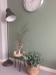 mooie vergrijsd groene muur kleur geordend van histor met mooie houtelementen georde groene muur home deco kleine woonkamer inrichting