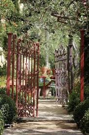 Red Iron Gate I 3 Ornamental Iron Iron Garden Gates Garden Gates Garden Gates And Fencing
