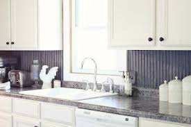 Corrugated Tin Backsplash This Shows It In A Kitchen But I Think It Would Look Awesome In A Mudroom Tin Backsplash Kitchen Tin Kitchen Metallic Backsplash