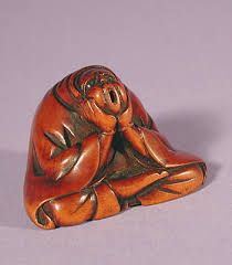 Japanese people used to hang their everyday articles such as small money pouches, tobacco pouches, and seal or medicine cases (inro) from their sash or belt (obi). Netsuke Artelino
