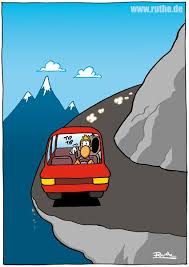 Klippe Sensenmann Berg Auto Pass Ruthe Cartoon Lustige Cartoons Zeichentrickfilme